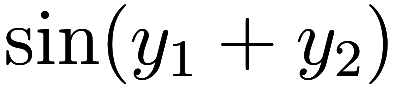 \sin(y_1 + y_2)