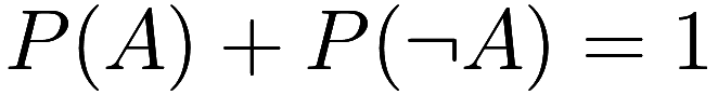 P(A) + P(\neg A) = 1