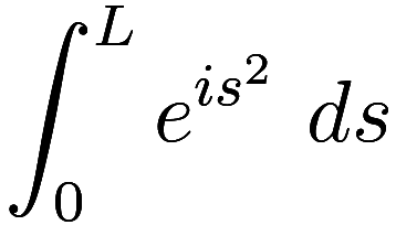 \int_0^L e^{is^2}\ ds