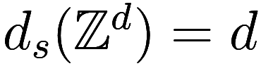 d_s(\mathbb Z^d) = d