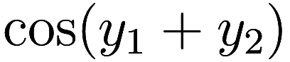 \cos(y_1 + y_2)