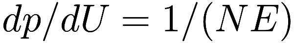 dp / dU = 1 / (NE)